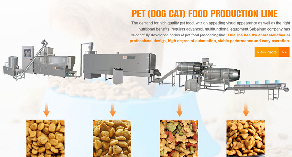 Twin Screw Extruder Automatic Pet Food Production Line