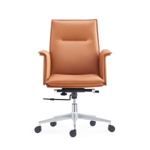 China MID Back Leather Executive Desk Chair PU Manager Office Chair wholesale