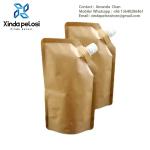 Waterproof Recyclable Refillable Liquid Shampoo Stand Up Packaging Kraft Paper