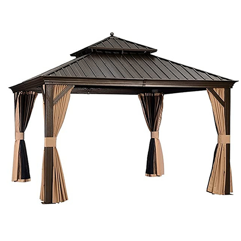 Hardtop Gazebo Canopy With Polycarbonate Roof And Aluminium Frame