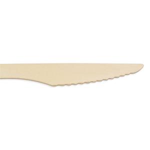 China 185 mm economic friendly biodegradable simple style wooden knife wrapped individually used for restaurant bar wholesale