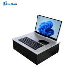 Conference table flip screen for efficient meeting occasions