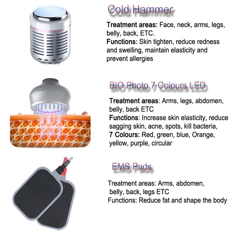 9 In 1 Ultrasonic Fat Reduction Lipo Vacuum Slimming Machine Radio Frequency Cavitation Machine
