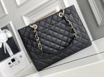 Large Chanel Lychee Leather Caviar Grand Shopping Tote GST Bag