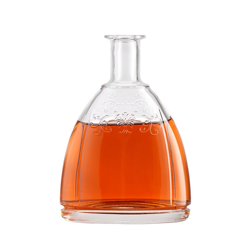 Clear Glass 500ml 750ml Triangle Shape Liquor Rum Gin Whisky Alcoholic Tequila Bottle