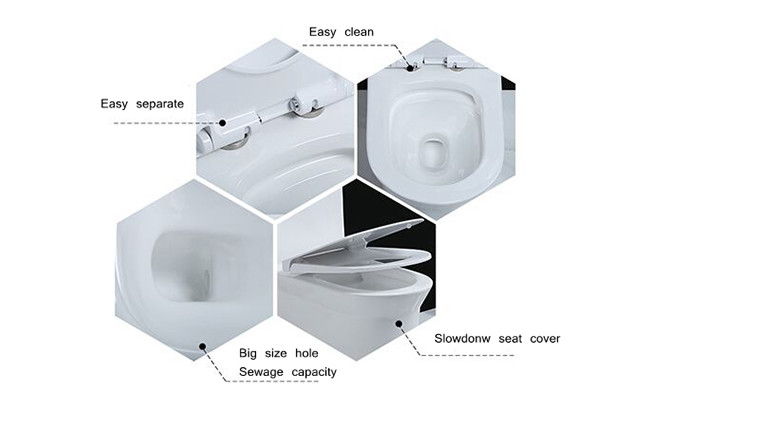 Colorful one piece Washdown Toilet , Single Piece Toilet 680*380*730mm Size