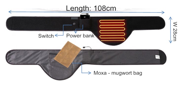 USB Battery Heating Waist Belt Rechargeable Heat Belt for uterus care