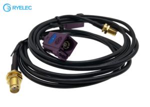 China Fakra D Female Jack to SMA Female RG174 Cable Coaxial Pigtail Auto Radio Antenna Cable wholesale