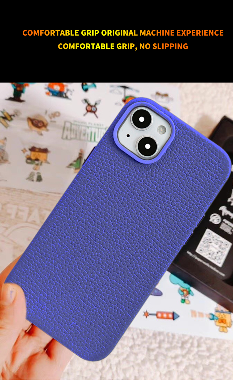Waterproof Full Wrapped Fold Edge Pebble Grain Phone Case For Iphone 13 Pro 14pro Max