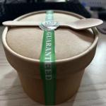 Diameter Of 14 Cm Disposable Takeaway Box Kraft Paper Food Container Set With