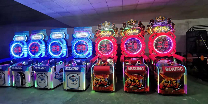 Amusement Park Power Boxing Punch Machine Arcade 110V