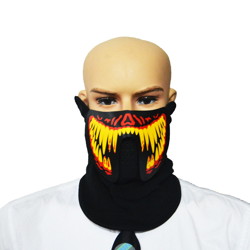 2018 hot sale light up led el mask for festival Parties high brightness masquerade costume Mask