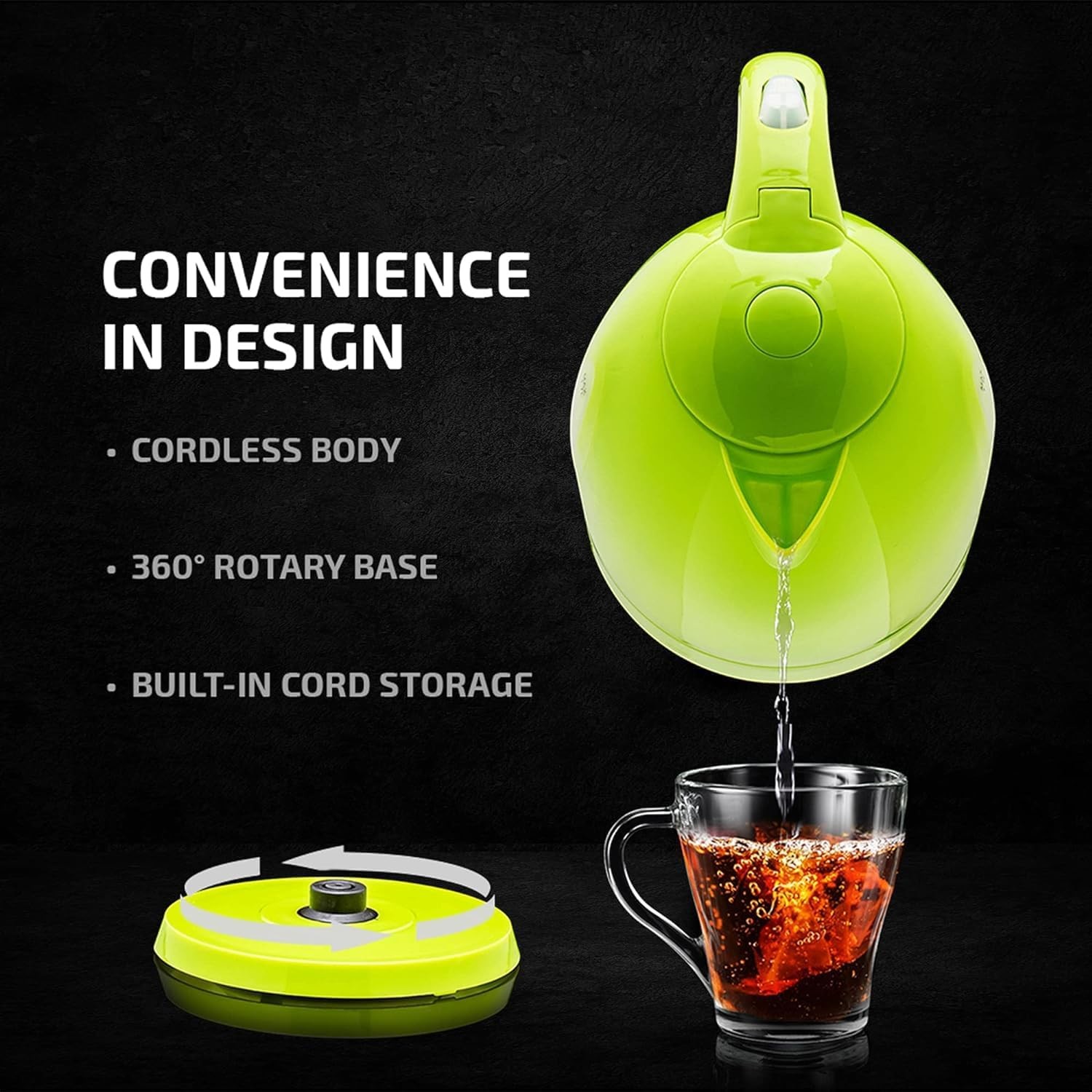 Fast Boiling Electric Kettle BPA Free Water Warmer for Braising Cups