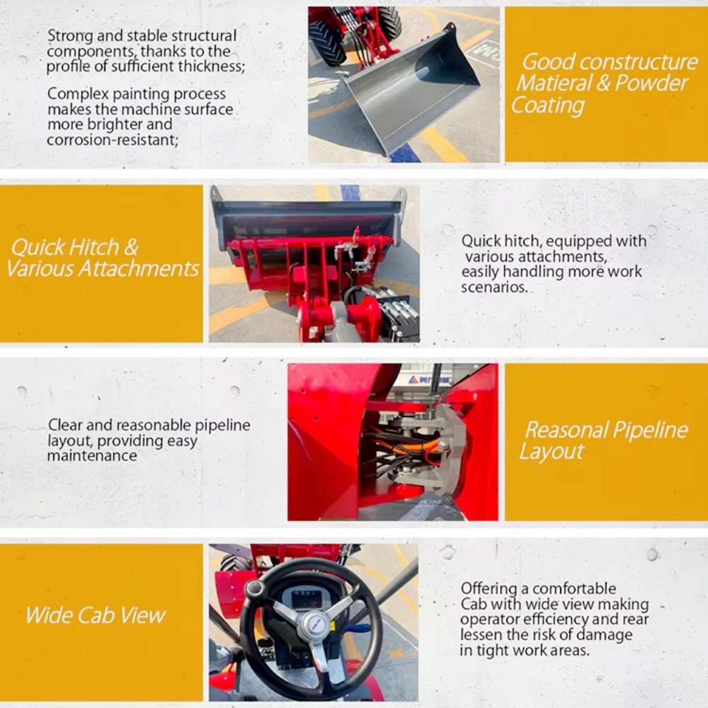 Chinese Loader Machine High Quality Battery Powered Electric Small Wheel Loader