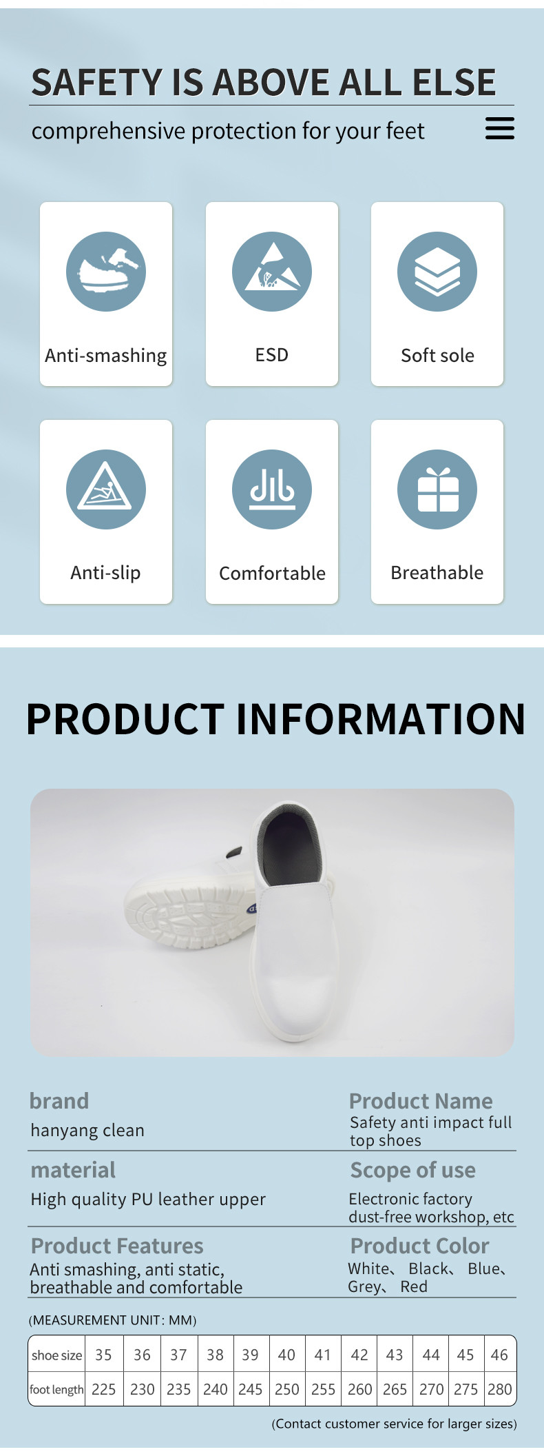 Deodorant Work Safety Anti Static Shoes Steel Toe Cap Breathable Smash Puncture Proof
