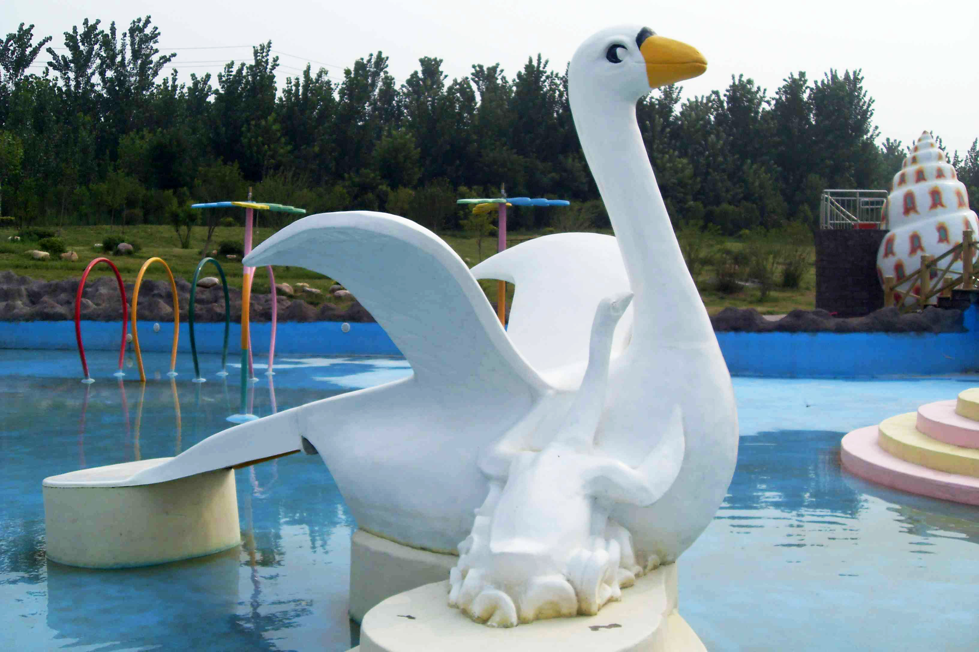Customized Fiberglass Small Water Pool Slides Designed For Water Park Games