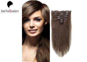 China Brazilian Remy Clip In Hair Extension , Colored Straight Weave Human Hair wholesale