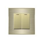 Stainless Steel Frame Electrical Wall Switch , 86mm Wall Light Switch