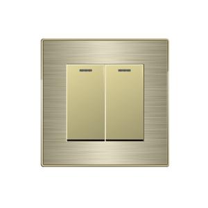 China Stainless Steel Frame Electrical Wall Switch , 86mm Wall Light Switch wholesale