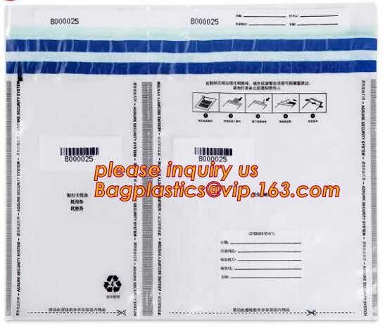 security deposit bags bank deposit bags cash deposit bags, general bank plastic deposit bags supply, Coin and Bank Note