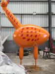 Painting Stainless Steel Giraffe Sculpture