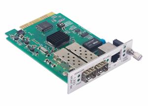 China 1x10/100/1000Base-T to 2x1000Base-X Media Converter Card with Fiber Protection wholesale