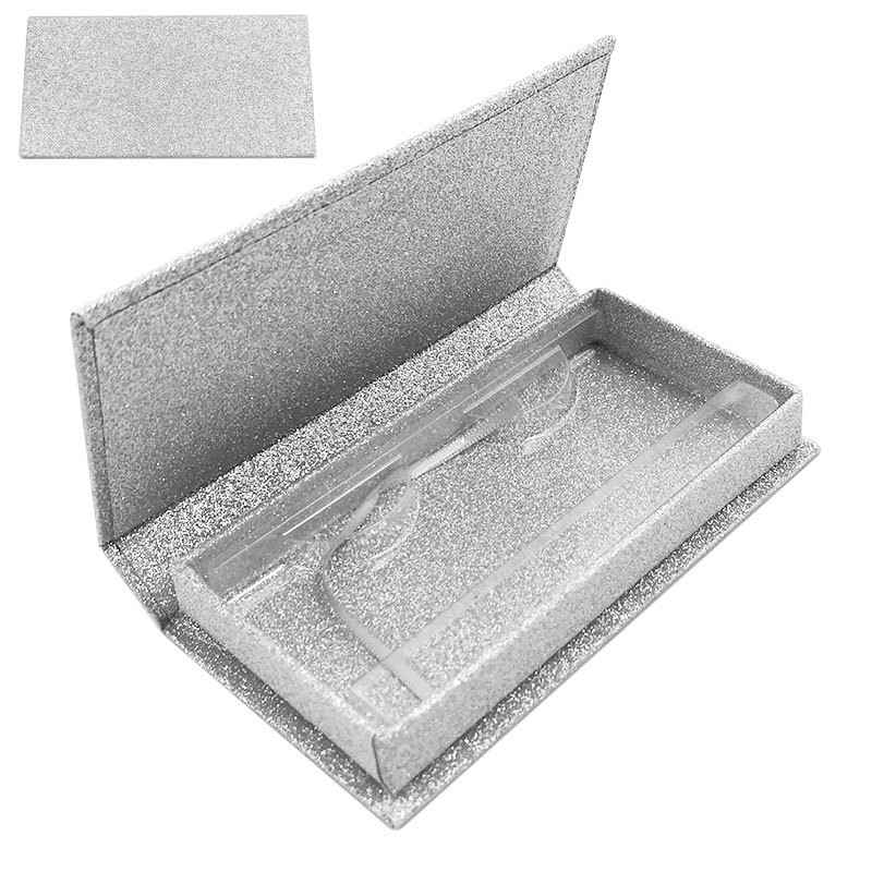 Glossy Finish Custom Magnet Flip Rigid Packaging Boxes Eyelash Cosmetics Box With Ribbon