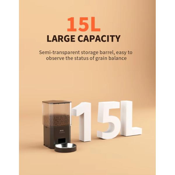 Remote Control Tuya Smart Pet Feeder Large Capacity Timed Dog Food Dispenser With Camera