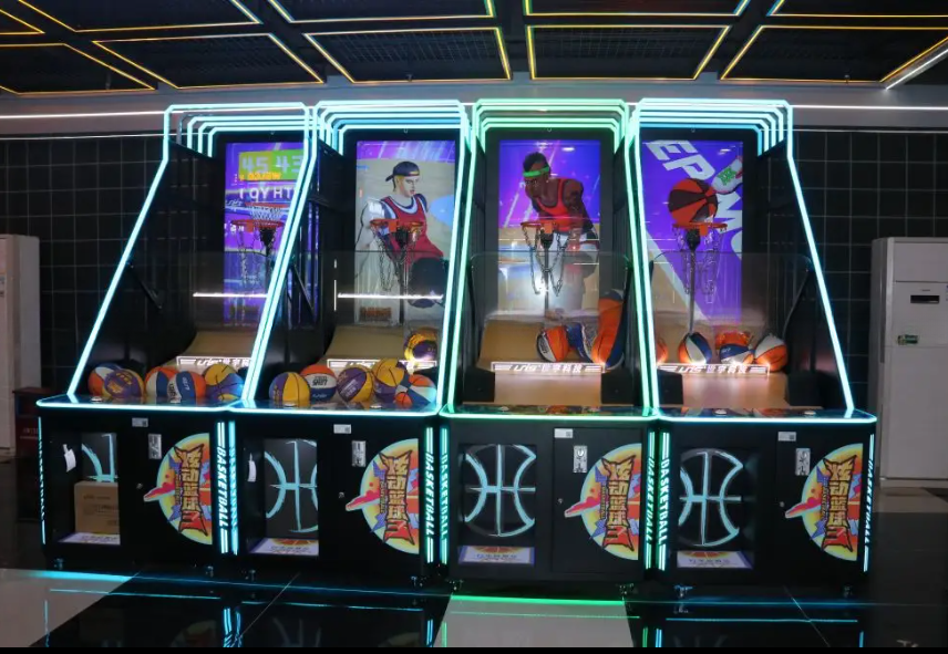 Coin Operated Luxury Street Arcade Basketball Hoop Machine With 55LCD Big Screen