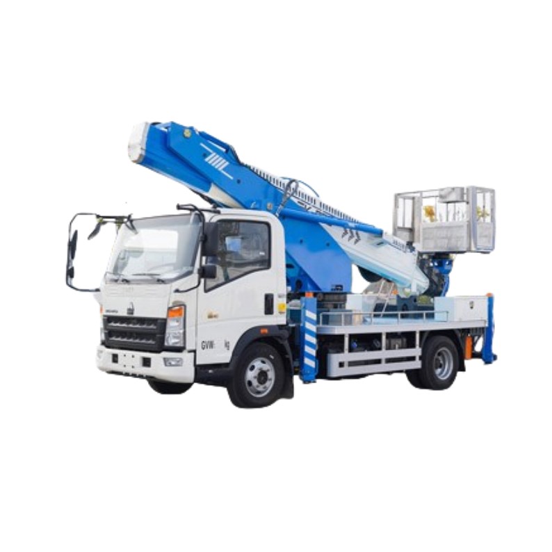 Sinotruck Howo 28m Aerial Work Truck 6800*2240*3640 Holding 3 Men High Altitude Operation Truck
