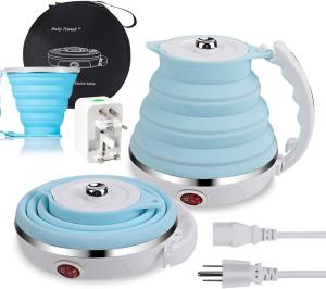 China Collapsible Electric Kettle for Coffee Tea Travel Foldable Water Boiler Fast Boiling 600ml wholesale