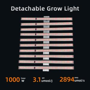 China 1000W Dimmable LED Growing Lights 3 Channel Detachable Design wholesale