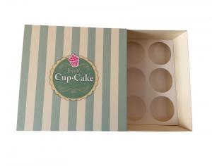China Custom Foldable Paper Cupcake Boxes Wholesale With Paper Tray Inside Supplier on sale