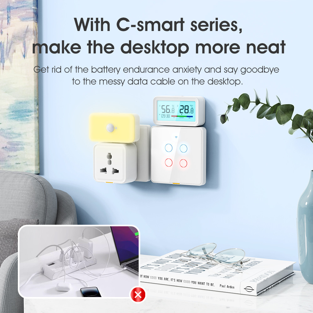 Tuya ZigBee Wireless Hygrometer and Thermometer Sensor – Remote Monitoring, App Control, Alexa & Google Home Compatible
