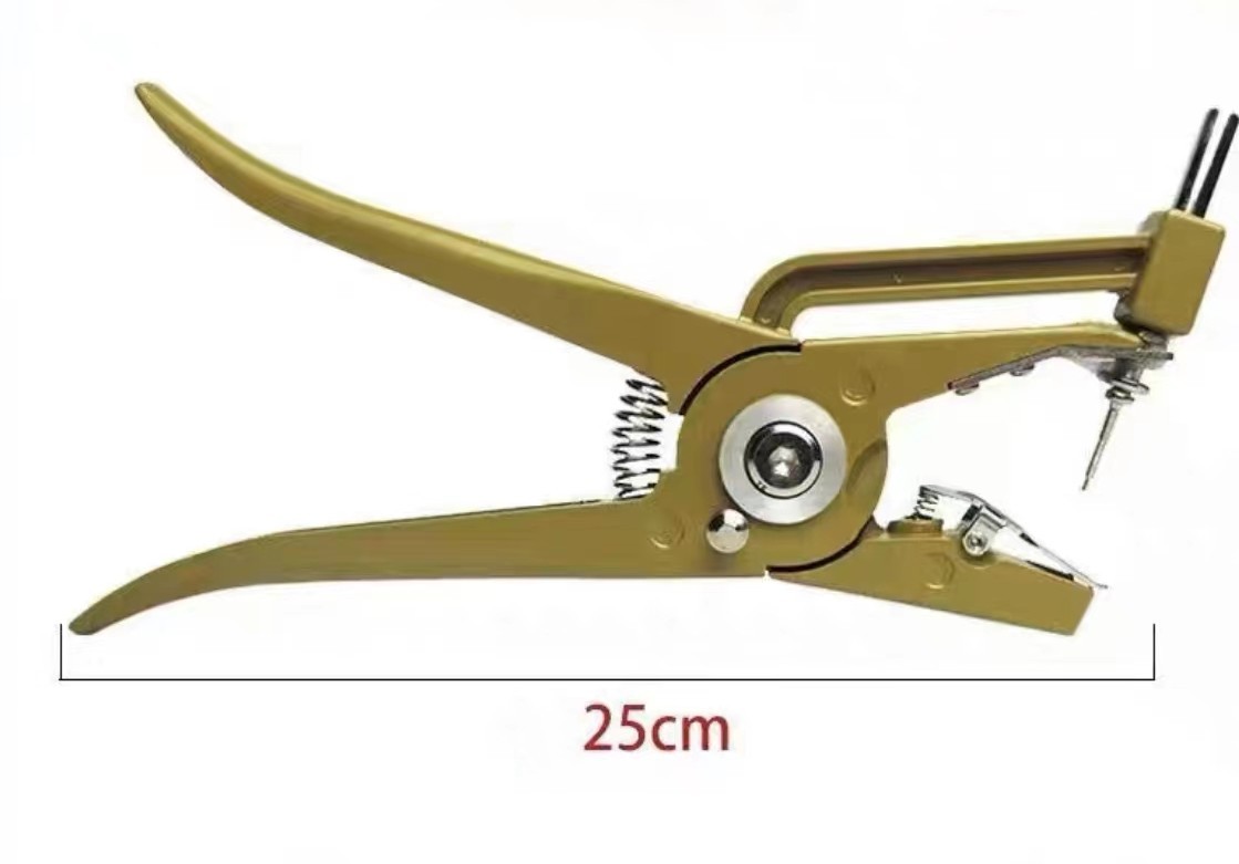 Golden Hydraulic Ear Tag Pliers Metal Identification Tag Applicator