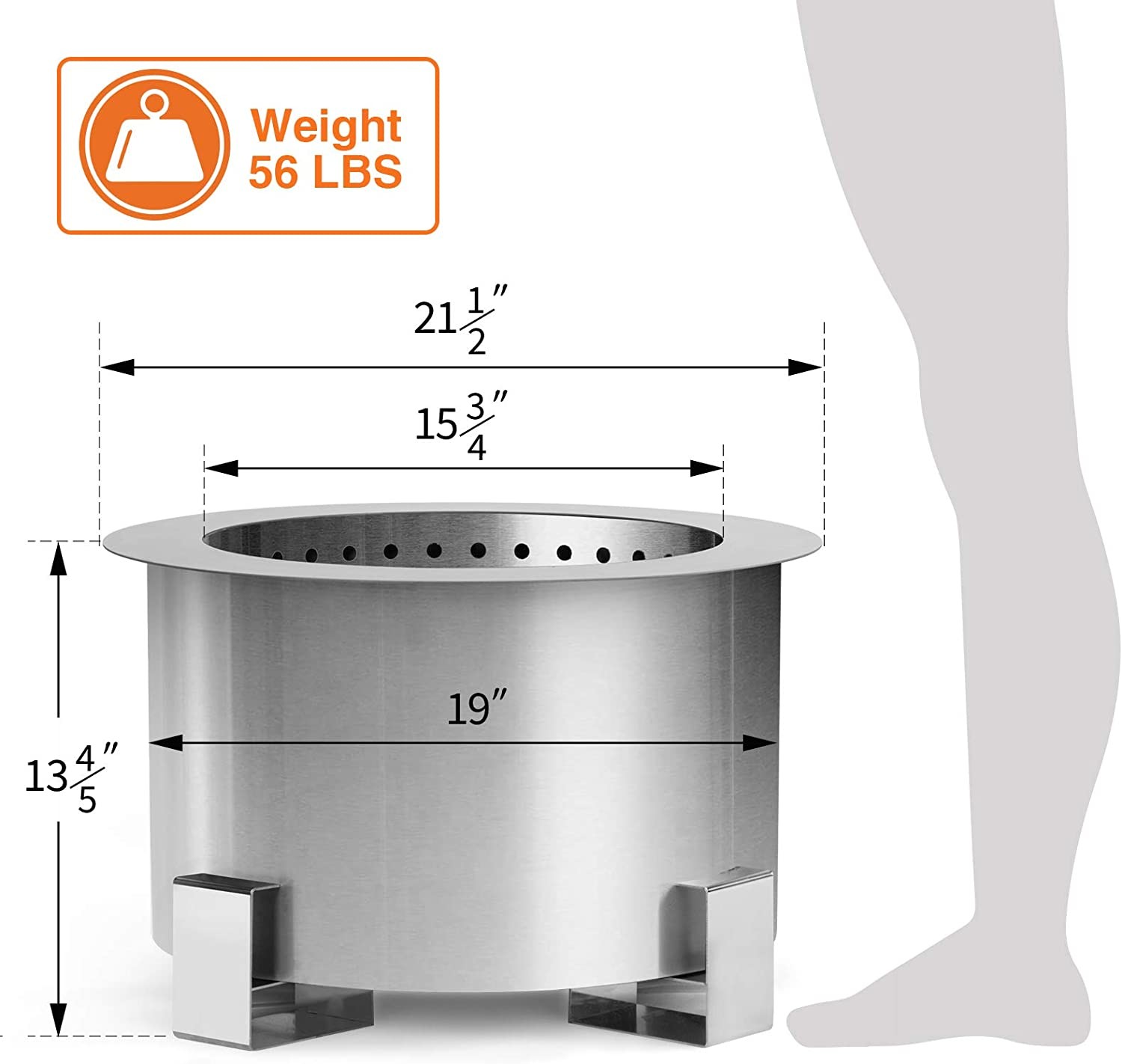 Outdoor Heating Wood Burning Portable Smokeless Fire Pit Outdoor Backyard Garden