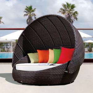 China Sun Lounger Rattan Wicker Beach Chaise Chair Sunbed Outdoor Furniture Aluminum Frame for Outdoor Relaxation wholesale