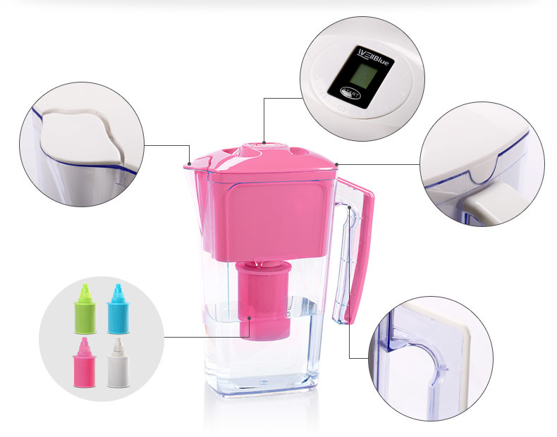 2.5L Portable Alkaline Water Pitcher , Mineral Water Jug BPA Free FDA /CE / ROHS