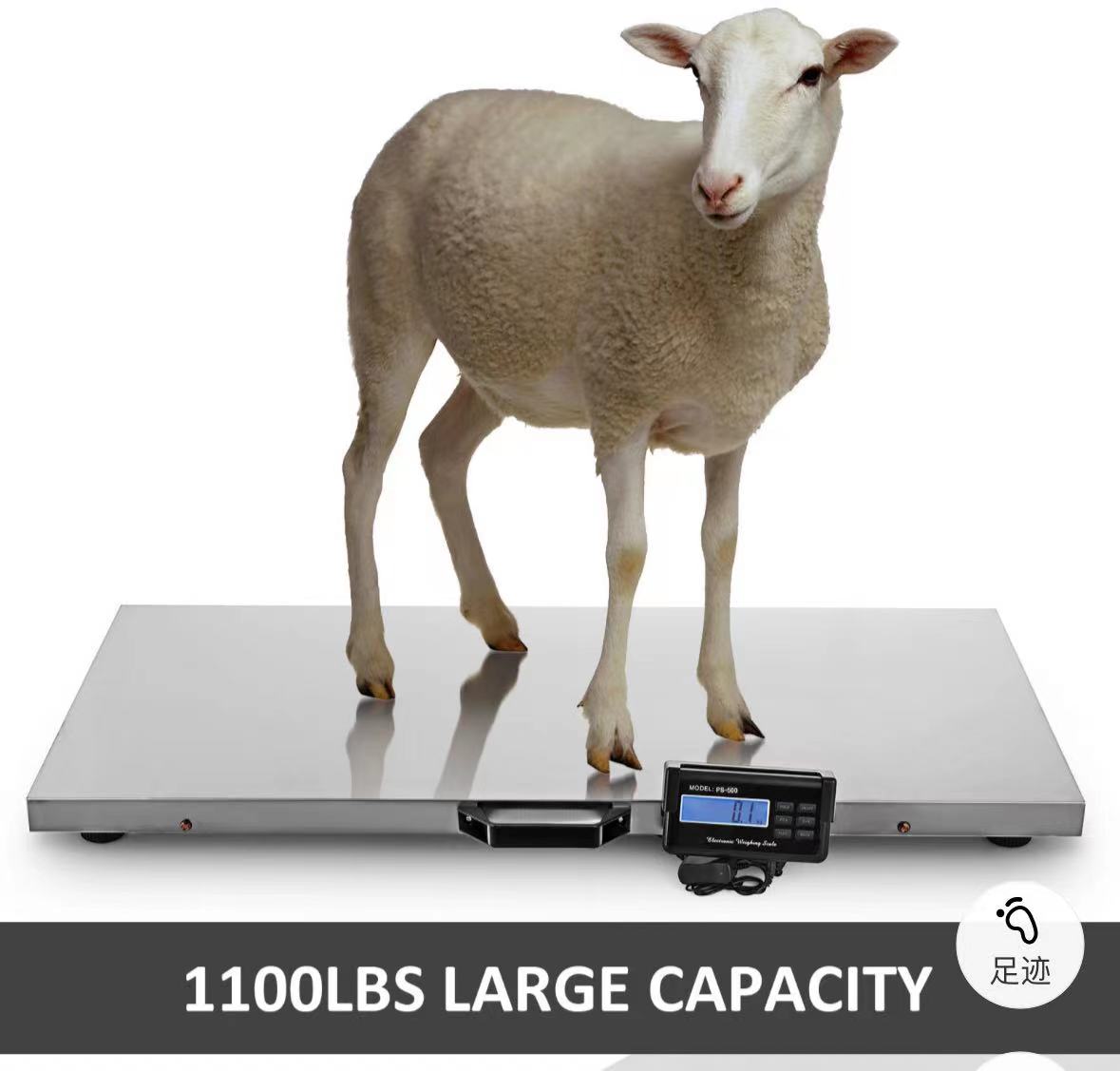 Carbon Steel Customizable Animal Weighing Scale 500kg Max Capacity 1100LBS 0.1kg Accuracy for Cattle Weight Measurement