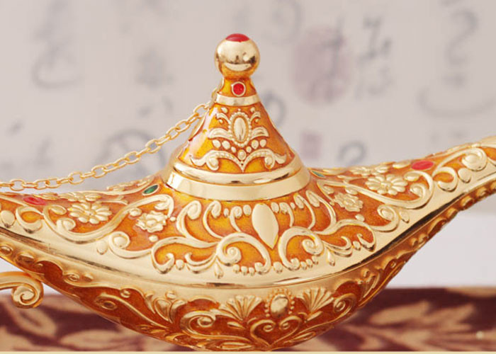 Metal Material Home Decorations Crafts Arab Cultural Commemorative Aladdin's Magic Lamp