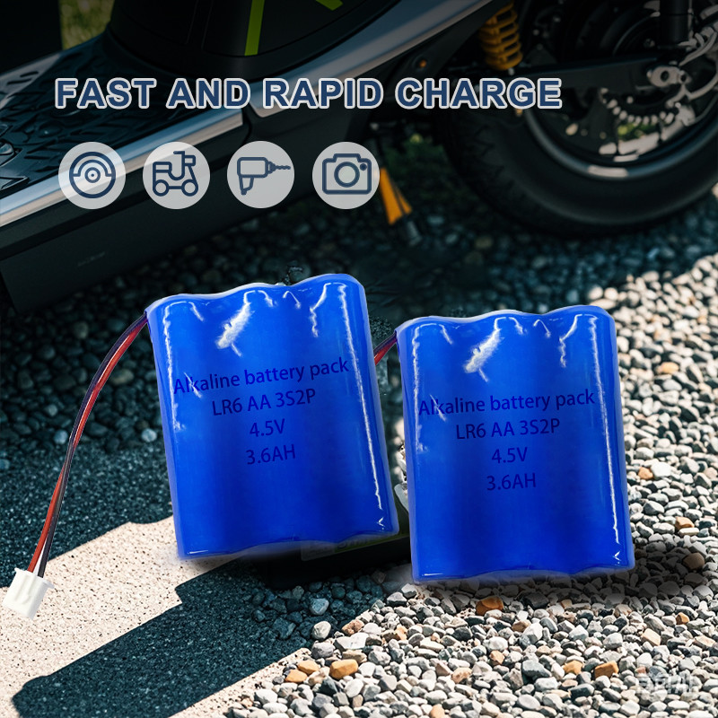 3S2P AA Alkaline Batteries 4.5v 3600mah Alkaline Battery Pack