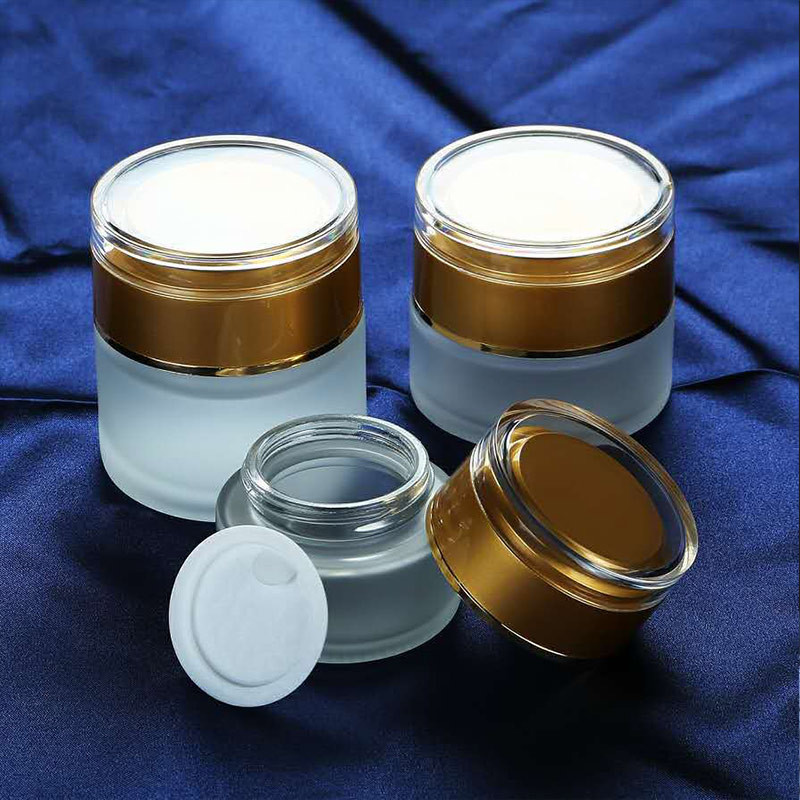 Spray Cap Frosted 120ml 50g Cosmetic Glass Bottles