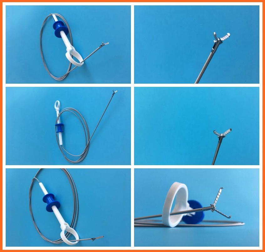 Endoscopic grasping forceps for foreign body extraction