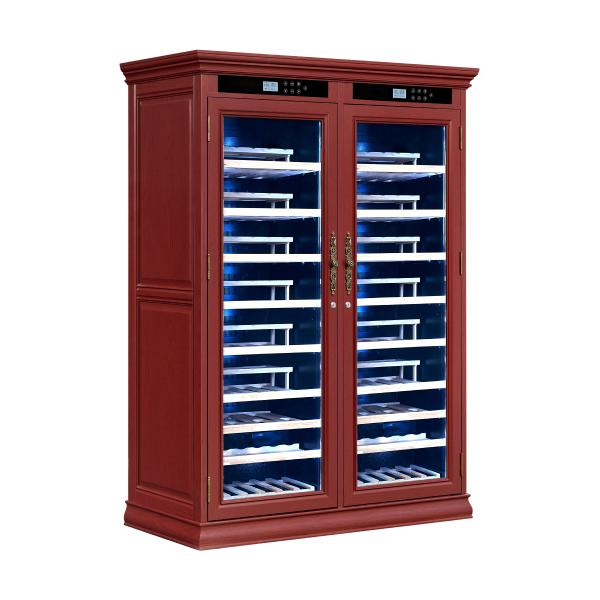 Lockable Dual Glass Doors Solid Wood Kitchen Wine Cooler Cabinet Lockable Dual Glass Doors Solid Wood Kitchen Wine Cooler Cabinet