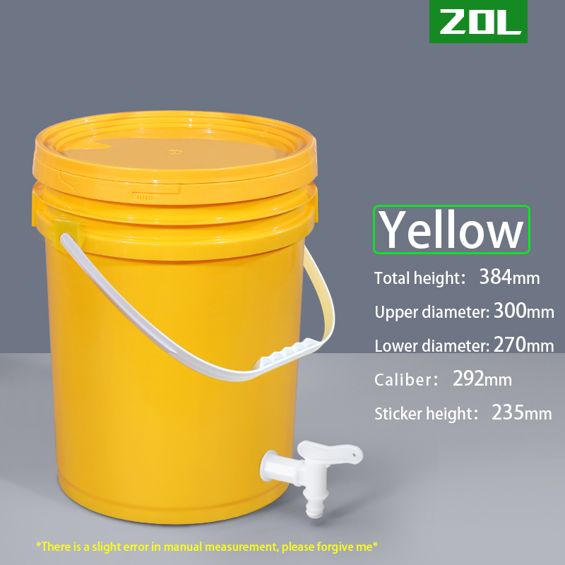Food Grade Drink Dispenser 5 Gallon Plastic Bucket With Handle And Lids Customrized Logo