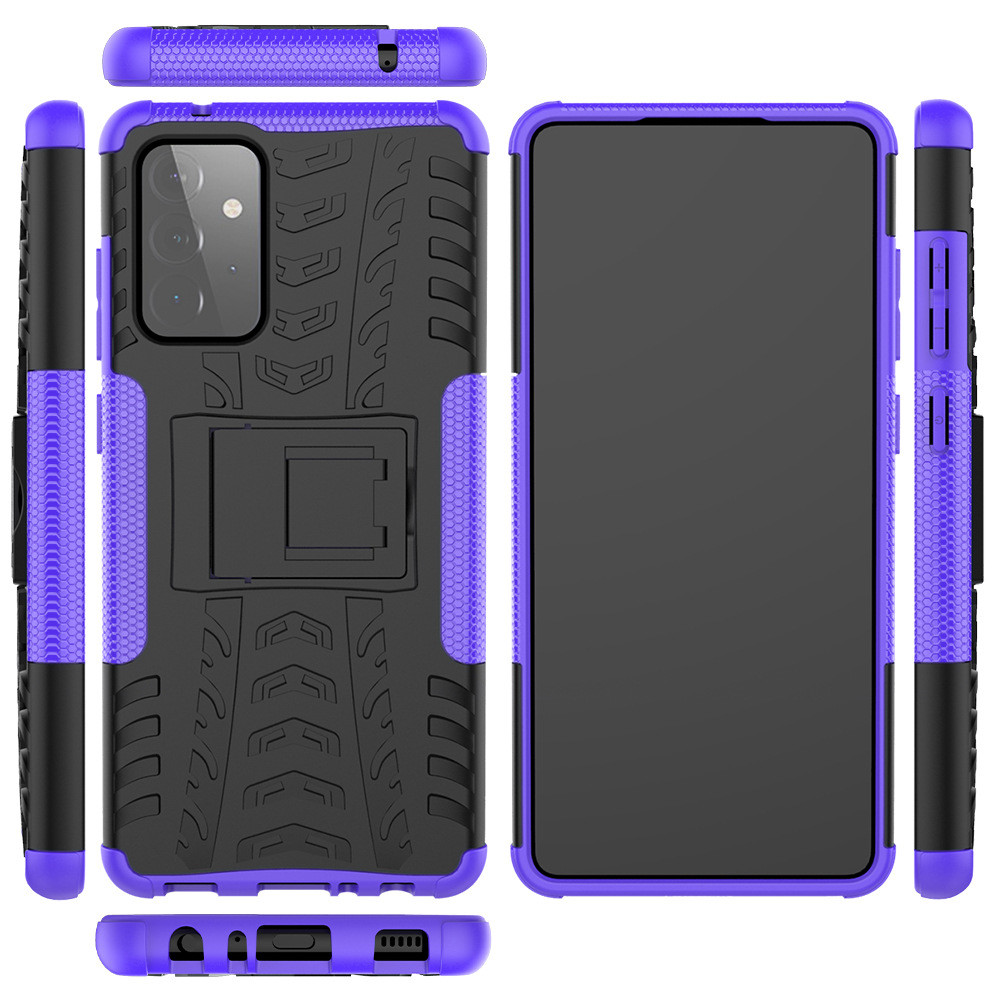 Anti Slip Heavy Duty Cell Phone Cases TPU PC Hybrid Foldable Kickstand