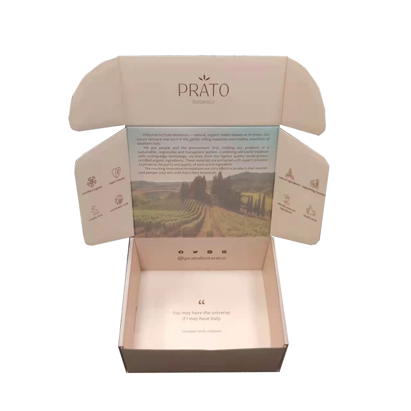 Custom Size Flat Packed Shipping Mailer Box Three Layer Corrugated Underwear Clothing