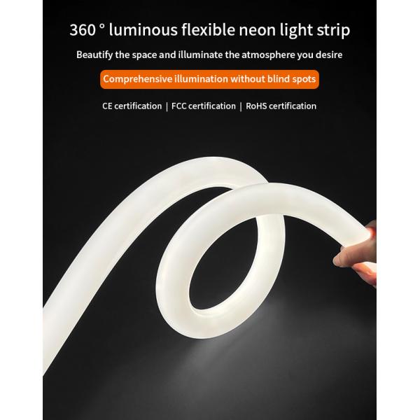 UV Resistant Silicone Circular LED Neon Flex 360° IP67 Flexible Neon LED Strip Light