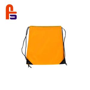 China Yellow Color Printing Modern Drawstring Packing Fabric Shopping Bag wholesale