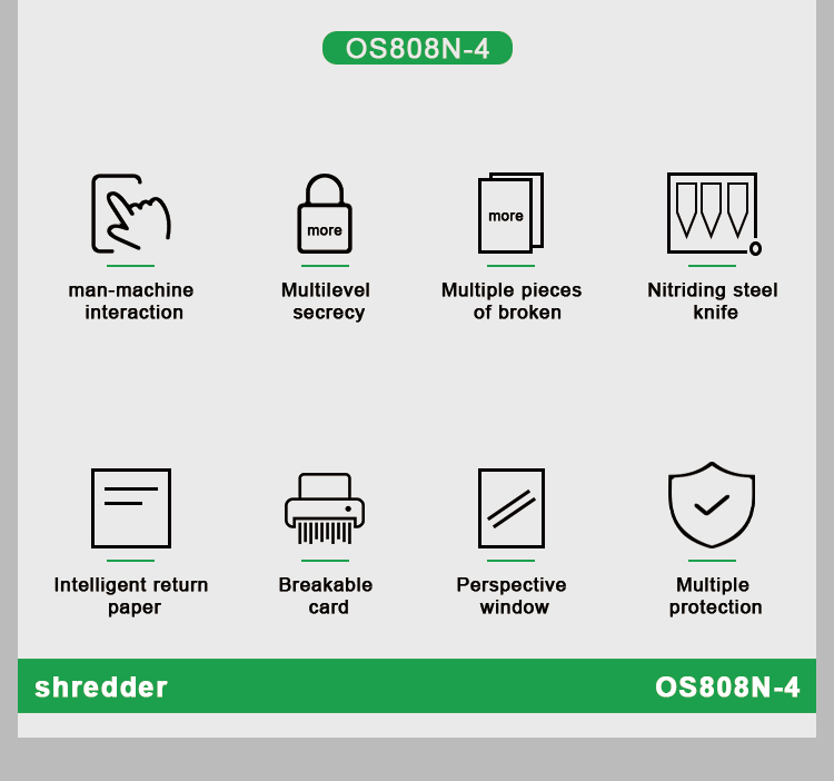Electricity Operated 10 Sheets Cross Cut Office Shredder for Secure Document Disposal